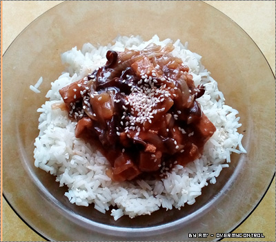 Tofu général Tao aux oignons
